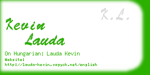 kevin lauda business card